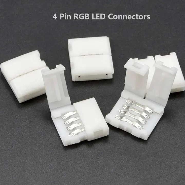 (2%20Piece)%20Solderless%20LED%20Connector%204%20Pin%20Buckel/L/T%20Shape%20Corner%20LED%20Tape%20Connector%20For%20WS2812B%203528%205050%20RGB%20RGBW%20Led%20Strip%20Light%20-%20Image%204