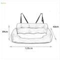 Seat Dog Car Travel Bed with Removable Cover Soft Pet Travel Booster Seat Dark Gray XL.