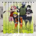 Anime Ninja Uzumaki Uchiha Naruto 3D Printing Blackout Curtain Bedroom Living Room Home Decoration for Children Kids Adults. 
