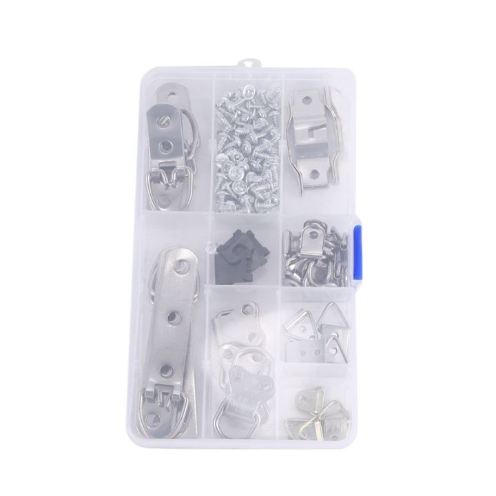 140%20Pcs%20Photo%20Frame%20Hanging%20Hooks%20Kit,%209%20Models%20Hooks%20with%20Screws%20-%20Image%205