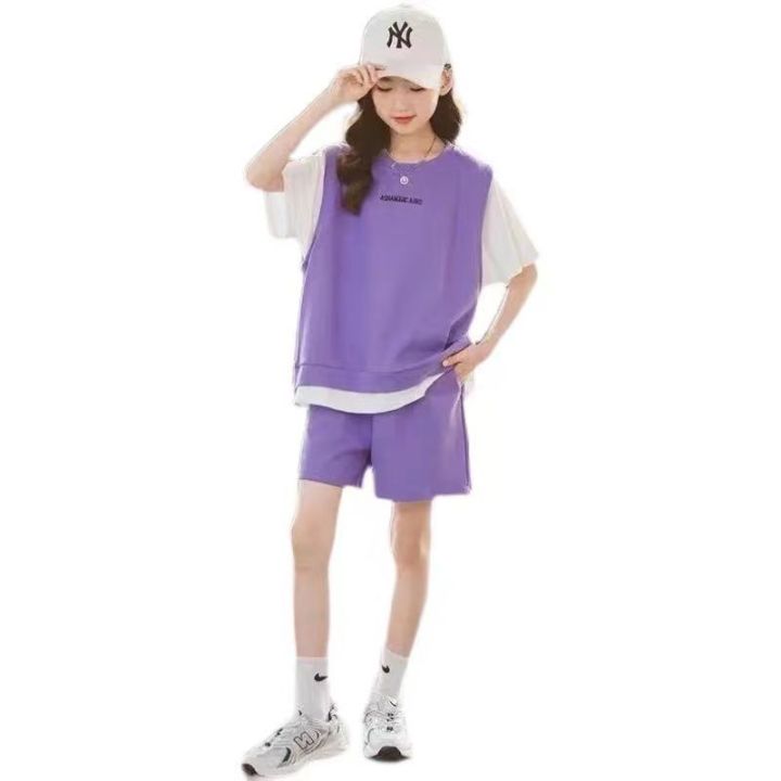 Girls%20New%20Summer%20Loose%20Thin%20Ventilate%202PCS%20Short%20Sleeve%20Tee+Pants%20Suits%20Korean%20Style%205%2014%20Years%20Teeange%20Girls%20Casual%20Clothes%20Set%20-%20Image%207