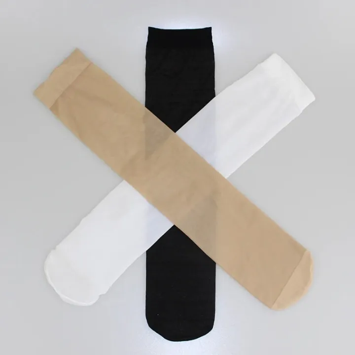 10%20pairs/pack%20Hot%20Basal%20Silk%20Knee%20High%20Socks%2020D/40D/70D%20Elastic%20Ultra-thin%20Transparent%20Nylon%20Half%20Stocking%20-%20Image%203