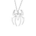 Lovely 4x3cm Spider Pendant Chain Necklace Silver Tone Spiderman For Men.