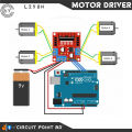 L298N Motor Driver Module H-Bridge Dual Motor Driver For RC Project-RC Car/LFR/Stepper motor L298N Expansion Board 4.5-16V DC For Arduino Electronics Circuitry & Parts.. 