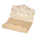 20pcs/set Wedding Invitation Card Cover Pearl Paper Laser Cut Hollow Heart Pattern Invitation Cards Wedding Anniversary Supplies--Gold. 