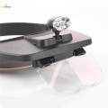 Headband Magnifier with LED Light Head Mounted Magnifying Glasses Loupe. 