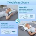 HOMCA Memory Foam Cervical Pillow, 2 in 1 Ergonomic Contour Orthopedic Pillow for Neck Pain, Contoured Support Pillows for Side Back Stomach Sleepers.