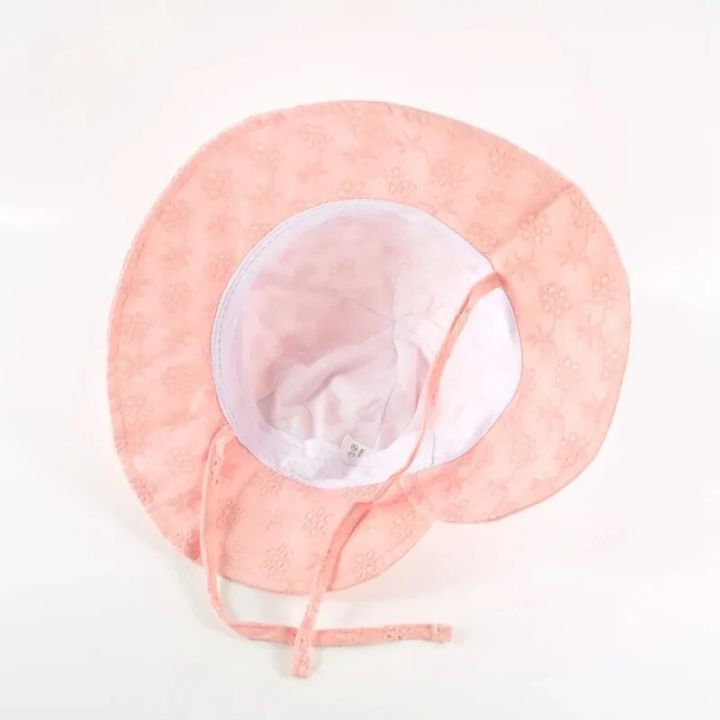 New%20Summer%20Breathable%20Baby%20Sun%20Hat%20Cute%20Flower%20Baby%20Girl%20Beach%20Hat%20Outdoor%20Kids%20Children%20Bucket%20Cap%20Hollow%20Infant%20Baby%20Caps%20-%20Image%205