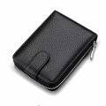 Luxury Striped Men's Leather Wallet 10 Slots Male Purse With Photo Holder Credit Card Holder For Men.