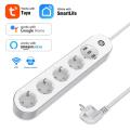 Wifi Smart Power Strip 4 EU Outlets Plug with 3 USB Charging Port Timing App Voice Control Work with Alexa Google Home Maximum current: 2400 W (240 V / 10 A).