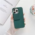 Slide Camera Lens Protection Case For iPhone 13 12 11 Pro Max XR X S 7 8 Plus SE Mini Luxury Shockproof Soft Silicon Color Cover. 