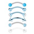 6Pcs/lot Stainless Steel Crystal Eyebrow Piercing Set 16G CZ Curved Barbell Helix Daith Piercing Lot Lip Rings Snake Eyes Bulk. 