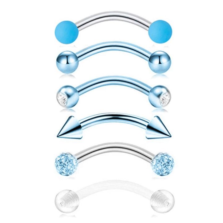6Pcs/lot%20Stainless%20Steel%20Crystal%20Eyebrow%20Piercing%20Set%2016G%20CZ%20Curved%20Barbell%20Helix%20Daith%20Piercing%20Lot%20Lip%20Rings%20Snake%20Eyes%20Bulk%20-%20Image%202