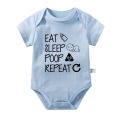 0-24M Toddler Cotton Rompers Unisex Baby Clothes EAT SLEEP POOP Jumpsuit Lovely Girls Outfits Infant Boys Bodysuits.