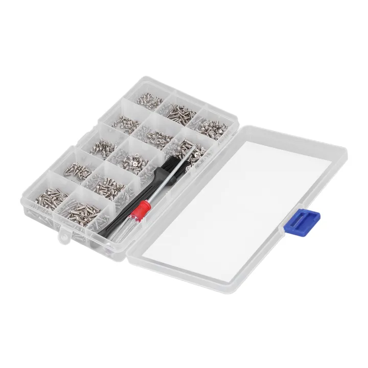 Computer%C2%A0Screw%C2%A0Assortment,%20Flat%C2%A0Head%20Replacement%20Carbon%20Steel%20M2%C2%A0M2.5%C2%A0M3%20Computer%C2%A0Screws%20Kit%20with%20Screwdriver%C2%A0+%C2%A0Brush%20for%20Serviceman%20for%20Laptop%20-%20Image%204