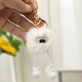 Imitation mink fur with shoes, elf keychain pendant, car interior ornament, Korean Internet celebrity plush ball, schoolbag, bag doll gift. 