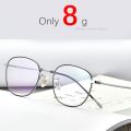 Titanium Ultra Light Frame Oval Eyewear Men Prescription Glasses Women Fashion Round Spectacles.