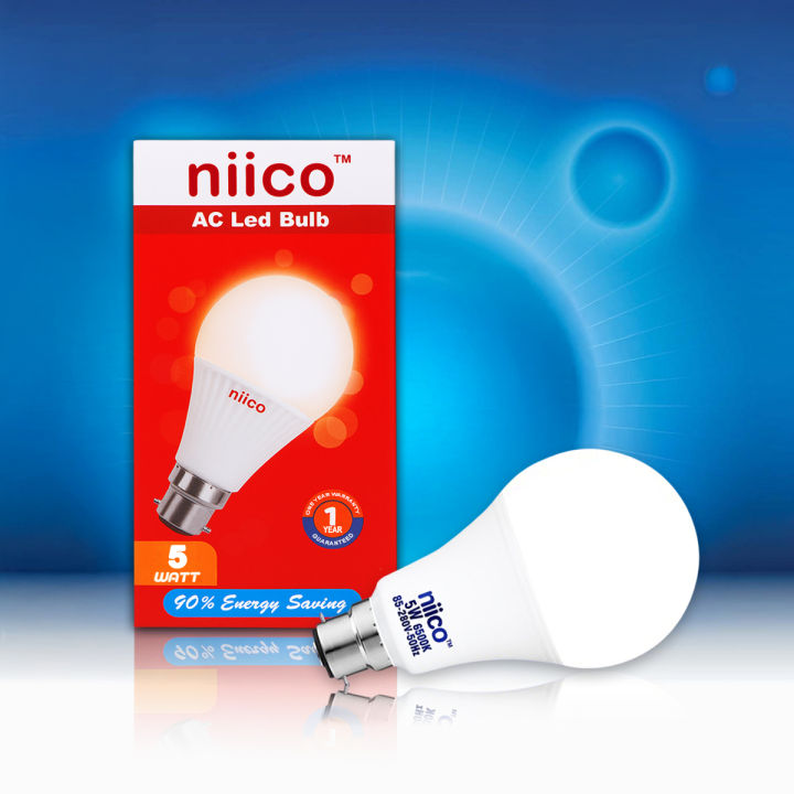 LED Bulb Heavy Duty ECO niico- 5 Watt For Bathroom ,Kitchen (Pin System Holder)