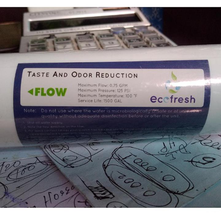 In-line Post Carbon Test & odor Reduction-T33