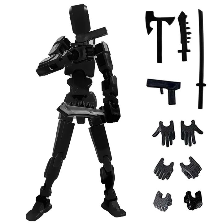 Dummy 13 Joint Man Action Figure Flexible Multi-Jointed Robot Action Figure for Home Decor Art Model with Movable Joints Lego Toy for Children birthday gift Creative puzzle for kids super hero spiderman ironman superman batman play DIY Toy For Kid
