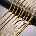 Vnox 3-6MM Tone Snake Cocoon Curb Link Flat Box Wheat Chains Stainless Steel Men Necklace Choker Jewelry 24 inch.