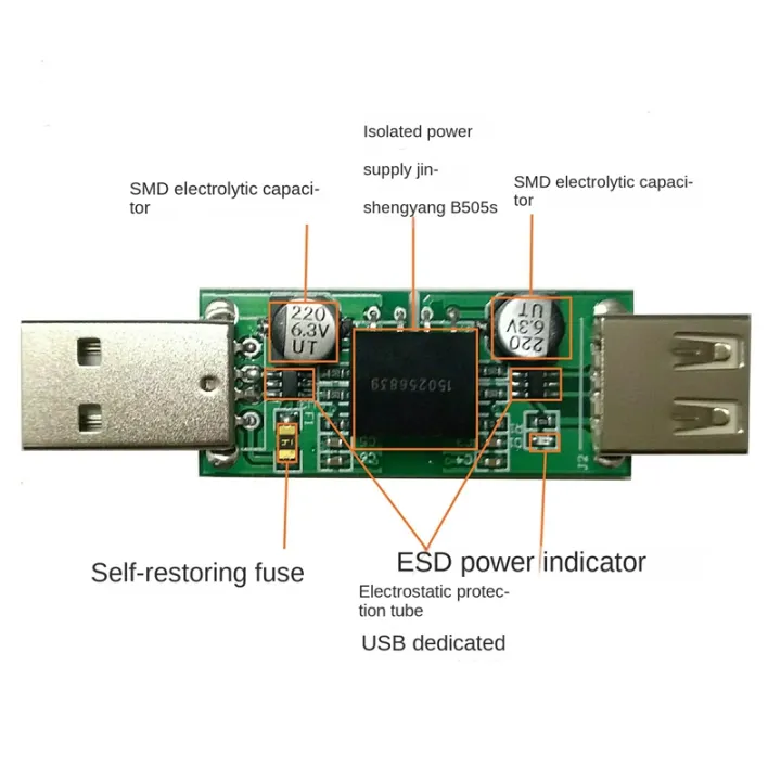 ADUM3160%20USB%20Isolator%20Module%20USB%20to%20USB%20Voltage%20Isolator%20Module%20-%20Image%203