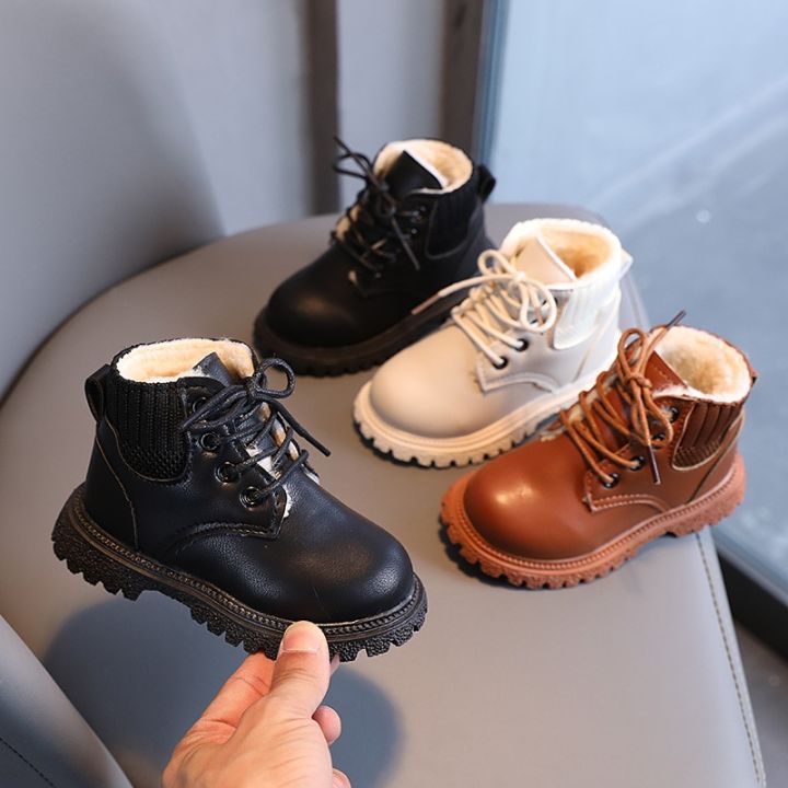 Toddlers%20Kids%20Tide%20Boots%20Autumn%20Winter%20Warm%20Thick%20Cotton%20Boys%20Girls%20Snow%20Boots%20Little%20Children%20Leather%20Cotton%20Boots%20Fashion%20-%20Image%203