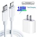 iPhone 18Watt Fast premium Charging USB C Adapter with iPhone Lightning Cable to USB-C for iPhone, iPhone charger for Apple. 