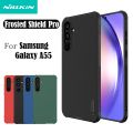 Nillkin ( For Samsung A55 5G ) Super Frosted Shield Pro Soft TPU Frame Hard PC Shell Shockproof Cover For Samsung Galaxy A55 5G Case - Black.