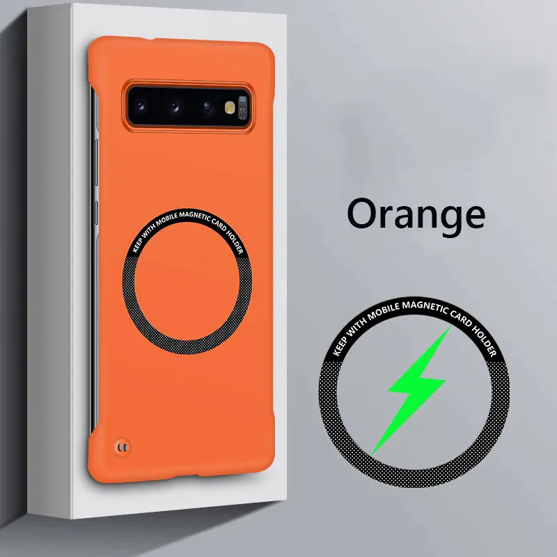 NShisasN】For Samsung Galaxy S9 S10 Plus Frameless Magnetic