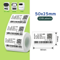 Barcode Label 50x25mm - 130 labels/Roll | Direct Thermal Stickers for PT260 Label Maker/Printer | High-Quality Print for Packaging & Shipping Supplies | Inventory Labels | Premium Self-Adhesive Thermal Labels - White.