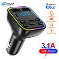 Car Bluetooth FM Transmitter Dual USB Car Charger Fast Charging Type C Car Phone Charger U Disk Play Mp3 Player Handsfree Call. 