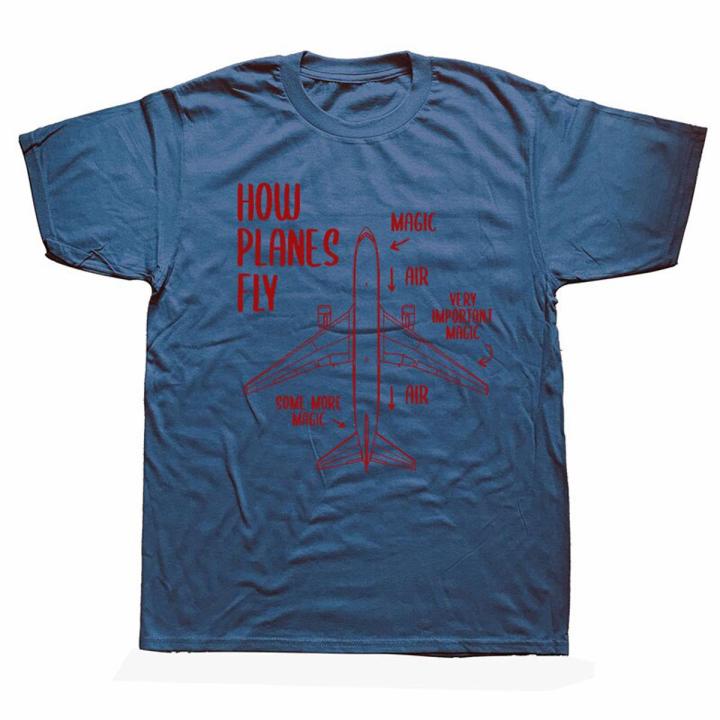 Novelty How Planes Fly Engineer ot Airplane T-Shirt Mens Short Sleeves Oversized Hop Printed T Shirts Top Tees