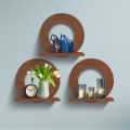 Wooden Round Hanging Shelf shelf Showpiece Shelf Wall Wall Rack Wall Shelves for Home Decor, Living Room Decor, Office Decor, Wall Decor.