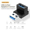180 Degree Elbow USB C Adapter Type C USB C OTG Converter U Shape USB 3.0 Type C Charging Data Cable Adapter Phone Connector.