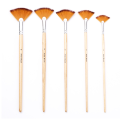 5 PCS Fan Paint Brushes Oil Acrylic Paint Brushes Fan Brush for Painting Nylon Hair Watercolor Fan Brushes. 