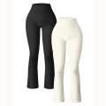 Solid Color Yoga Pants Moisture-wicking Polyester High Waist Sweat Pants Fitness Pants for Gym Athleisure Women's Fashion Workout Apparel Streetwear. 