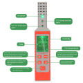 TC-100A Handheld USB Temperature and Humidity Recorder °C/°F Switchable Manual Measuring Device.