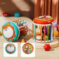 Sensory Bin Baby Toys Activity Cube Shape Sorting Toy for Age 1 2 3. 