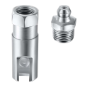 Grease Coupler Right Angle 90 Degree Push-Fit Slotted Grease Fitting with 1/8inch NPT Threads Slotted Grease Coupler. 