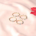【Discount】 4 Pcs/set Bohemia Colorful Stone Finger Rings Set Wedding Jewelry Gift DIANGUI.