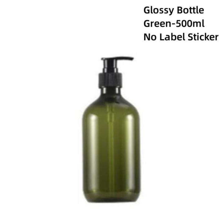 500ml Soap dispenser Easy-to-use Refillable Transparent Shampoo bottle Bathroom Plastic Shower  container for Bath Kitchen Home Hotels Travel