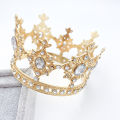 Fashion Simple Pearl Rhinestone Small Round Crown Headdress Birthday Cake Decoration Children's Sweet And Cute Hair Accessories. 