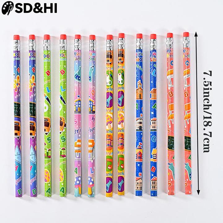 12pcs/lot%20HB%20Wooden%20Pencil%20Lapices%20With%20Eraser%20For%20Student%20Children%20Drawing%20Writing%20Lapiz%20For%20School%20Stationery%20Writing%20Supplies%20-%20Image%206