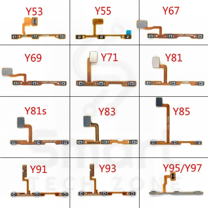 Vivo Y55 Y67 Y69 Y71 Y81 Y81s Y83 Y85 Y91 Y93 Y95 Y97 Power on / off Switch Button Side Volume Up Down Buttons Flex Cable Replacement Parts