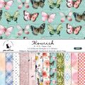 12Sheet Warm Flower Girls Background Scrapbooking Paper Retro Journal Planner Paper Pad Cardstock Backgrounds Card DIY Art Craft.