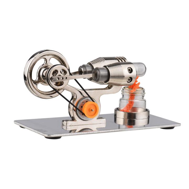 Stirling Engine Kit Electricity Generator Hot Air Car Cylinder Model Physical Generator   Model with Flywheel Design Science Experiment DIY Education Toy for Teacher Adults Kids   School Office Decor