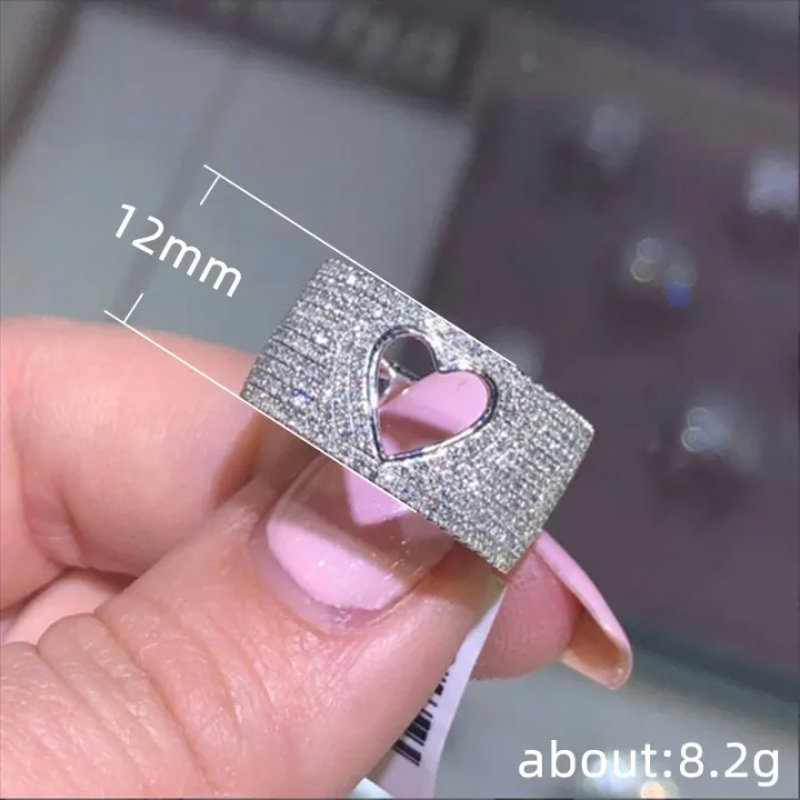 Cute%20Heart%20Big%20Band%20Ring%20with%20Bling%20Zircon%20Stone%20for%20Women%20Wedding%20Engagement%20Fashion%20Jewelry%20-%20Image%205