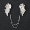 【Factory-direct】 Men's Chain Wolf Head Brooch Flower Tassel Jewelry Suit Crown Trend Pin Accessories.