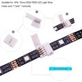 4-Pin RGB SMD5050 SMD2835 Strip Light Connector 10mm 8mm unwired Gapless Solderless Adapter Terminal Extension.